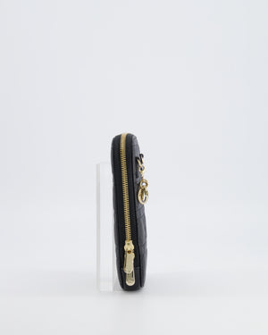Christian Dior Black Quilted Call'in Phone Holder with Champagne Gold Hardware RRP £1,100