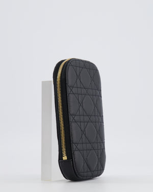 Christian Dior Black Quilted Call'in Phone Holder with Champagne Gold Hardware RRP £1,100