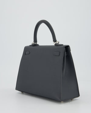 Hermès Kelly 25 Sellier Bag in Ardoise Epsom Leather with Palladium Hardware