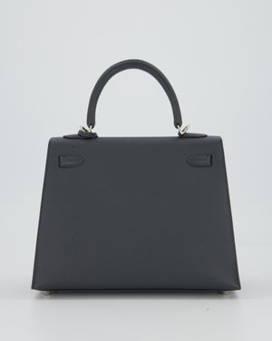 Hermès Kelly 25 Sellier Bag in Ardoise Epsom Leather with Palladium Hardware