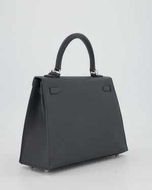 Hermès Kelly 25 Sellier Bag in Ardoise Epsom Leather with Palladium Hardware