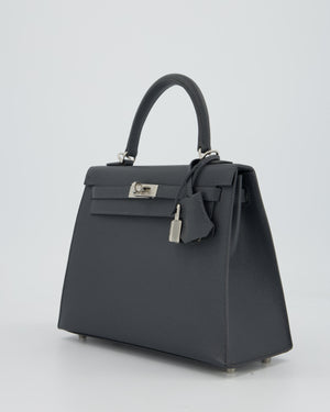 Hermès Kelly 25 Sellier Bag in Ardoise Epsom Leather with Palladium Hardware