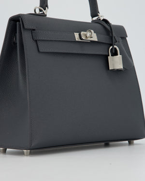 Hermès Kelly 25 Sellier Bag in Ardoise Epsom Leather with Palladium Hardware