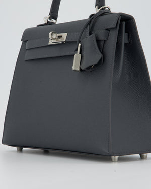 Hermès Kelly 25 Sellier Bag in Ardoise Epsom Leather with Palladium Hardware