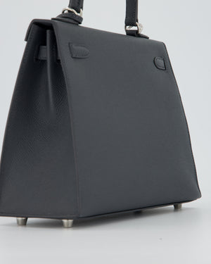 Hermès Kelly 25 Sellier Bag in Ardoise Epsom Leather with Palladium Hardware