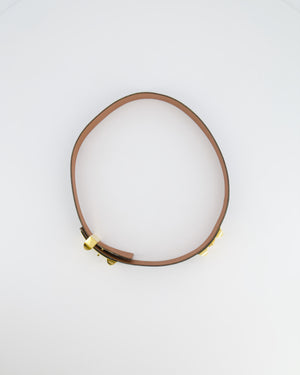 Hermès Dark Green Collier de Chien Leather Belt with Gold Hardware Size 75 RRP £2,570