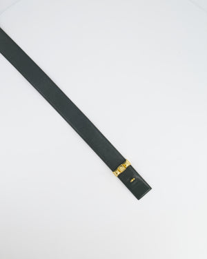 Hermès Dark Green Collier de Chien Leather Belt with Gold Hardware Size 75 RRP £2,570