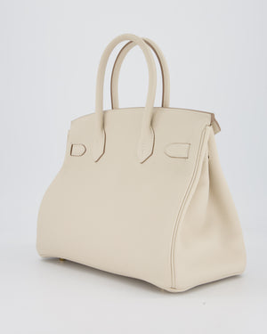 *RARE* Hermès Birkin 30 Retourne Bag in Craie Togo Leather with Gold Hardware