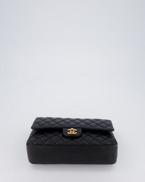 Chanel Black Medium Classic Double Flap Bag in Lambskin Leather with Gold Hardware