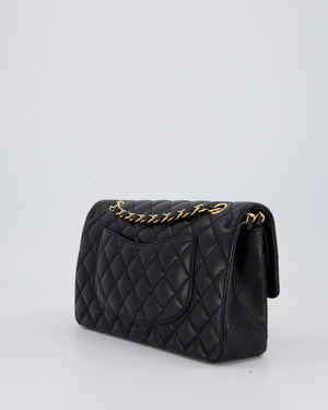 Chanel Black Medium Classic Double Flap Bag in Lambskin Leather with Gold Hardware