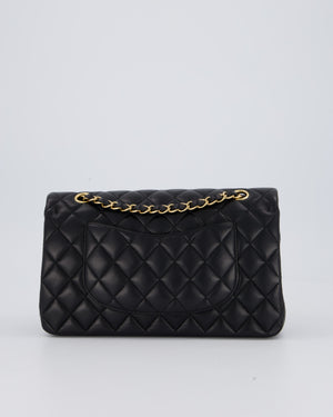 Chanel Black Medium Classic Double Flap Bag in Lambskin Leather with Gold Hardware