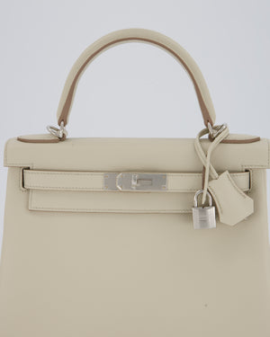 Hermès Kelly 28 Retourne Bag in Beton Evercolor Leather with Palladium Hardware