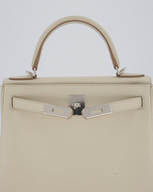 Hermès Kelly 28 Retourne Bag in Beton Evercolor Leather with Palladium Hardware