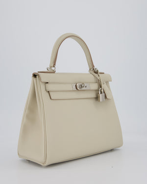 Hermès Kelly 28 Retourne Bag in Beton Evercolor Leather with Palladium Hardware