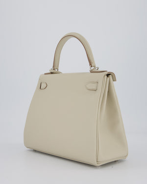 Hermès Kelly 28 Retourne Bag in Beton Evercolor Leather with Palladium Hardware