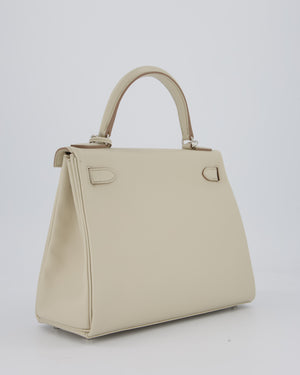 Hermès Kelly 28 Retourne Bag in Beton Evercolor Leather with Palladium Hardware