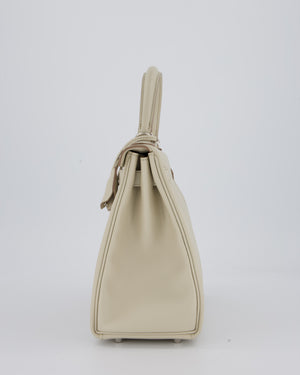 Hermès Kelly 28 Retourne Bag in Beton Evercolor Leather with Palladium Hardware