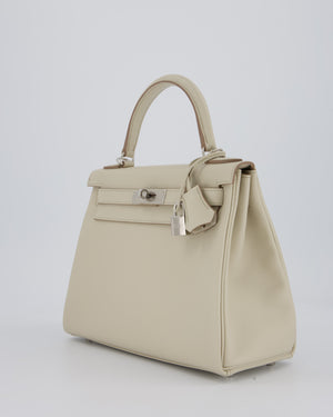 Hermès Kelly 28 Retourne Bag in Beton Evercolor Leather with Palladium Hardware