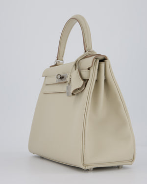 Hermès Kelly 28 Retourne Bag in Beton Evercolor Leather with Palladium Hardware
