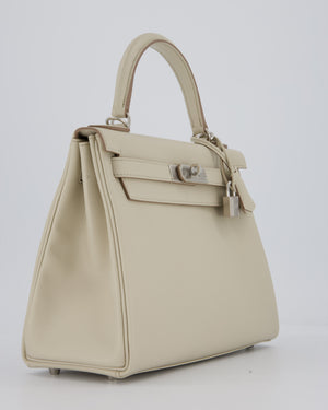 Hermès Kelly 28 Retourne Bag in Beton Evercolor Leather with Palladium Hardware