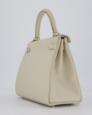Hermès Kelly 28 Retourne Bag in Beton Evercolor Leather with Palladium Hardware