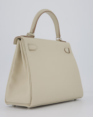 Hermès Kelly 28 Retourne Bag in Beton Evercolor Leather with Palladium Hardware