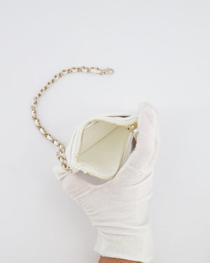 Chanel 2025 Mesh Hobo Bag in White Lambskin with Champagne Gold Hardware