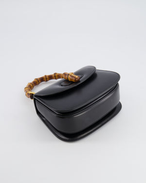 Gucci Black Bamboo Mini 1947 Top Handle Bag with Gold Hardware RRP 3,150