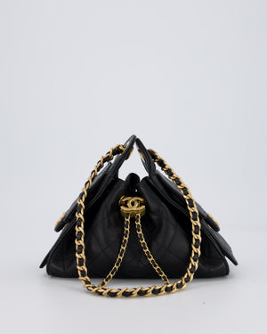Chanel Black 25 Mini Handbag with Brushed Gold Hardware