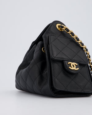 Chanel Black 25 Mini Handbag with Brushed Gold Hardware