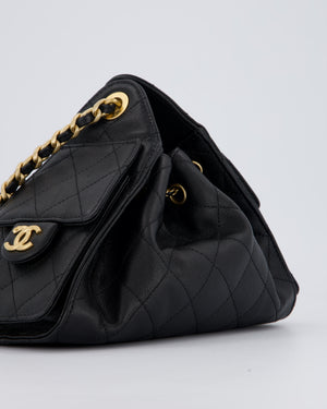 Chanel Black 25 Mini Handbag with Brushed Gold Hardware