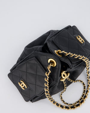Chanel Black 25 Mini Handbag with Brushed Gold Hardware