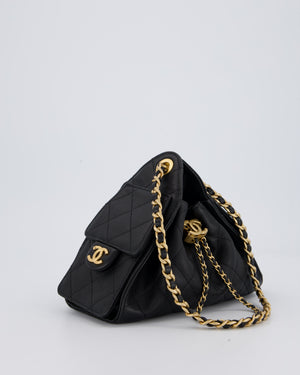 Chanel Black 25 Mini Handbag with Brushed Gold Hardware