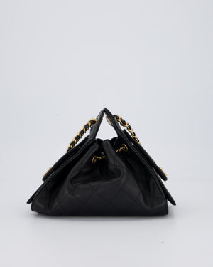 Chanel Black 25 Mini Handbag with Brushed Gold Hardware