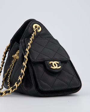 Chanel Black 25 Mini Handbag with Brushed Gold Hardware