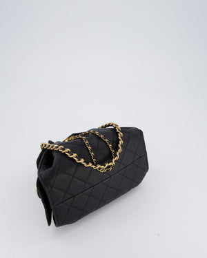 Chanel Black 25 Mini Handbag with Brushed Gold Hardware