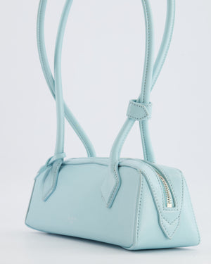 Alaïa Baby Blue Le Teckel Small Shoulder Bag in Goatskin Leather with Silver Hardware RRP £1,900