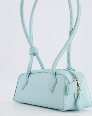 Alaïa Baby Blue Le Teckel Small Shoulder Bag in Goatskin Leather with Silver Hardware RRP £1,900