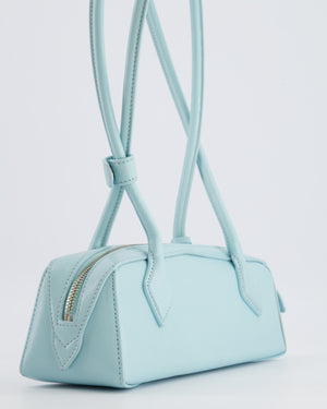 Alaïa Baby Blue Le Teckel Small Shoulder Bag in Goatskin Leather with Silver Hardware RRP £1,900