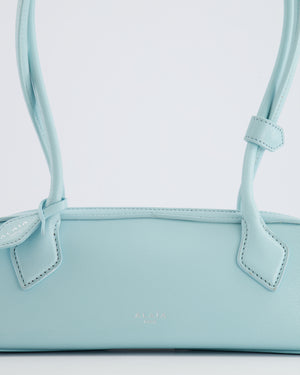 Alaïa Baby Blue Le Teckel Small Shoulder Bag in Goatskin Leather with Silver Hardware RRP £1,900