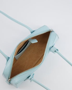 Alaïa Baby Blue Le Teckel Small Shoulder Bag in Goatskin Leather with Silver Hardware RRP £1,900