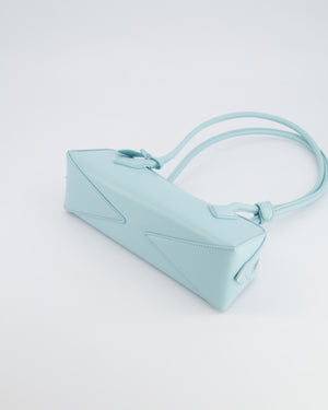 Alaïa Baby Blue Le Teckel Small Shoulder Bag in Goatskin Leather with Silver Hardware RRP £1,900