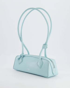 Alaïa Baby Blue Le Teckel Small Shoulder Bag in Goatskin Leather with Silver Hardware RRP £1,900