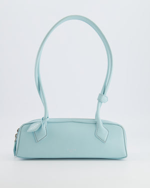 Alaïa Baby Blue Le Teckel Small Shoulder Bag in Goatskin Leather with Silver Hardware RRP £1,900