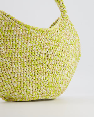 Khaite Mini Lotus Tote Bag in Citron and White Raffia RRP £1,100