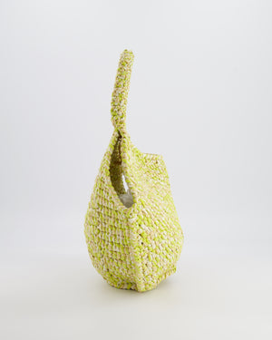 Khaite Mini Lotus Tote Bag in Citron and White Raffia RRP £1,100