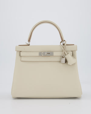 Hermès Kelly 28 Retourne Bag in Beton Evercolor Leather with Palladium Hardware