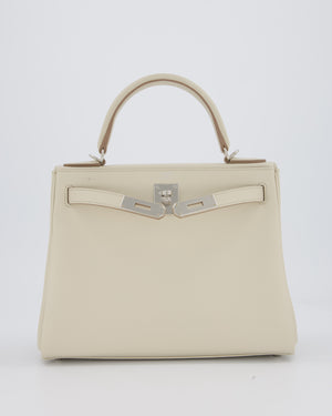 Hermès Kelly 28 Retourne Bag in Beton Evercolor Leather with Palladium Hardware