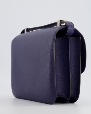Hermès Constance 24 Bag in Bleu Saphir Evercolor Leather with Palladium Hardware