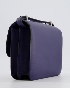 Hermès Constance 24 Bag in Bleu Saphir Evercolor Leather with Palladium Hardware
